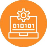 Swift Skill Outline Circle Icon vector
