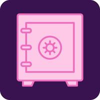 icono de vector de caja fuerte