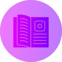 Insta Learn Gradient Circle Icon vector