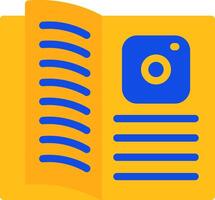 Insta Learn Flat Two Color Icon vector