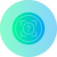 Snap Quiz Gradient Circle Icon vector