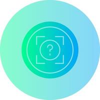 Snap Quiz Gradient Circle Icon vector