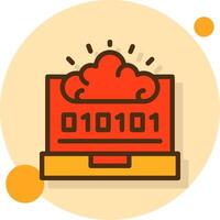 Swift Mind Filled Shadow Circle Icon vector