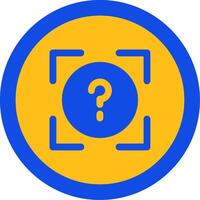 Snap Quiz Flat Two Color Icon vector