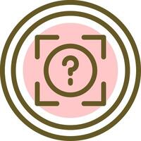 Snap Quiz Linear Circle Icon vector