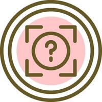 Snap Quiz Linear Circle Icon vector