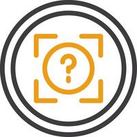 Snap Quiz Line Circle Icon vector