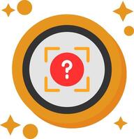 Snap Quiz Tailed Color Icon vector