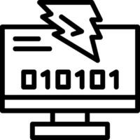 Byte Blitz Line Icon vector