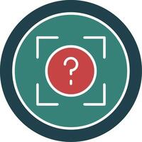 Snap Quiz Glyph Two Color Icon vector
