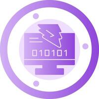 Byte Blitz Glyph Gradient Icon vector