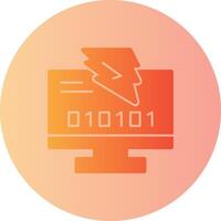 Byte Blitz Gradient Circle Icon vector