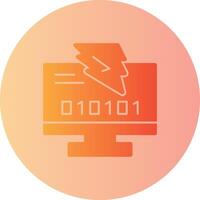 Byte Blitz Gradient Circle Icon vector