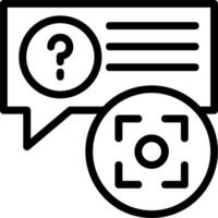 Quiz Snap Line Icon vector