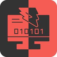 Byte Blitz Red Inverse Icon vector