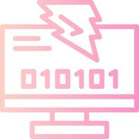 Byte Blitz Linear Gradient Icon vector