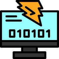 Byte Blitz Line Filled Icon vector