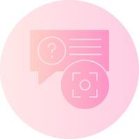 Quiz Snap Gradient Circle Icon vector