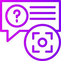 Quiz Snap Linear Gradient Icon vector