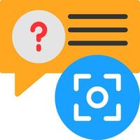 Quiz Snap Flat Icon vector