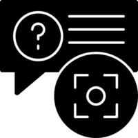 Quiz Snap Glyph Icon vector