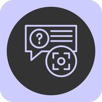 Quiz Snap Linear Round Icon vector