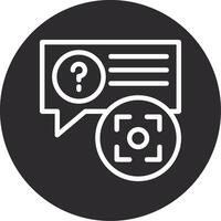 Quiz Snap Inverted Icon vector