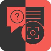 Quiz Snap Red Inverse Icon vector