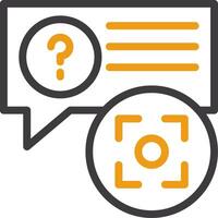 Quiz Snap Line Circle Icon vector