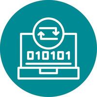 Swift Sync Outline Circle Icon vector