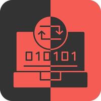 Swift Sync Red Inverse Icon vector