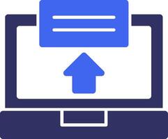 Laptop with Apply Now button Solid Two Color Icon vector