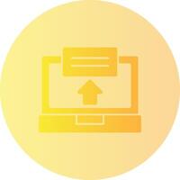 Laptop with Apply Now button Gradient Circle Icon vector