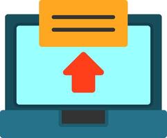 Laptop with Apply Now button Flat Icon vector