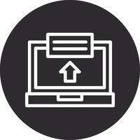 Laptop with Apply Now button Inverted Icon vector