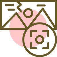 Snap Craze Linear Circle Icon vector