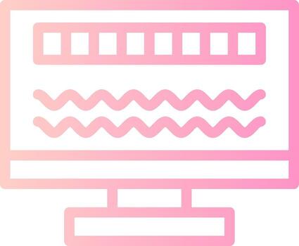 Byte Wave Linear Gradient Icon vector