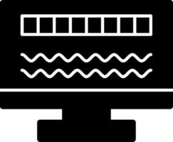 Byte Wave Glyph Icon vector