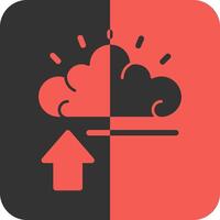 Mind Swipe Red Inverse Icon vector