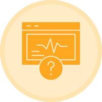 Quiz Pulse Multicolor Circle Icon vector