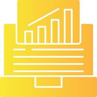 aprender subir sólido multi degradado icono vector