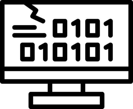 byte manía línea icono vector