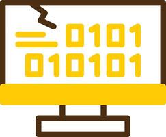 Byte Craze Yellow Lieanr Circle Icon vector