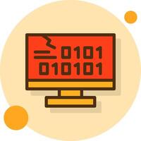 Byte Craze Filled Shadow Circle Icon vector