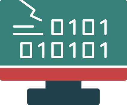 Byte Craze Glyph Two Color Icon vector