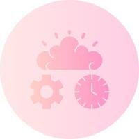 Quick Brain Gradient Circle Icon vector