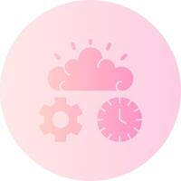 Quick Brain Gradient Circle Icon vector