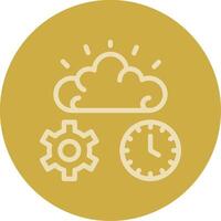 Quick Brain Line Multi color Icon vector