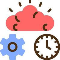 Quick Brain Color Filled Icon vector