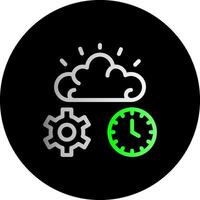 Quick Brain Dual Gradient Circle Icon vector